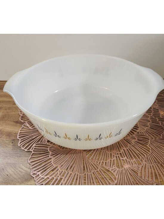 Anchor Hocking Other - Fire King Candle Glow 10" Round Casserole Dish Anchor Hocking Atomic Starburst
